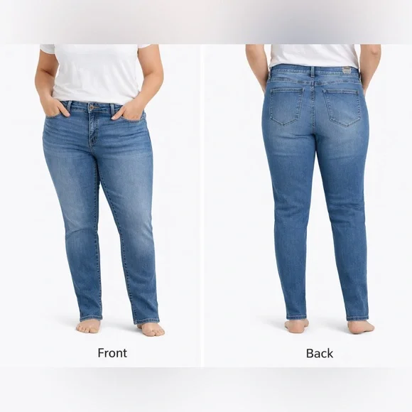 LuLaRoe Light Blue Straight Leg Jeans - Picture 5 of 8